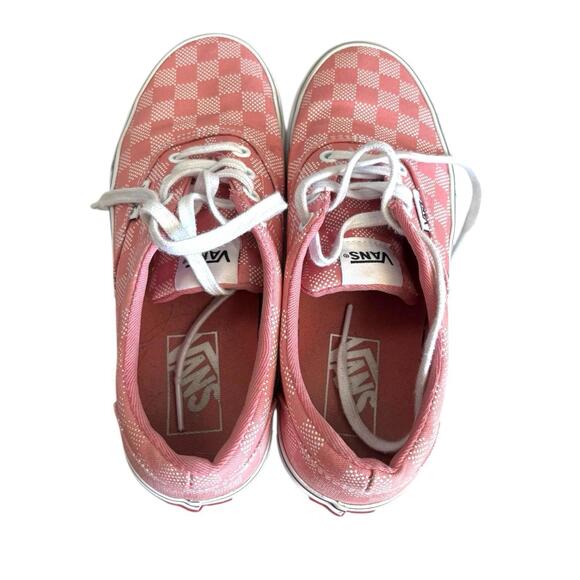 Size 6.5 - VANS tennis shoes Pink Womans Checkered - Picture 11 of 11